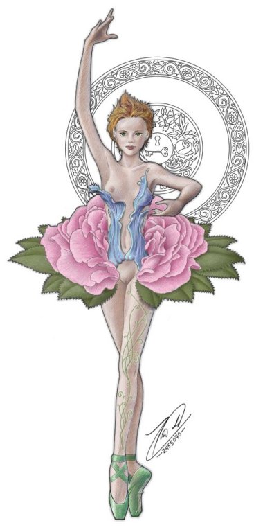 Drawings|Rose ballerina